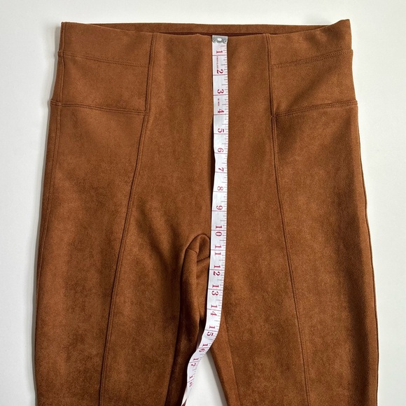 Spanx Faux Suede Leggings Pants in Rich Caramel Size Large - Picture 16 of 17